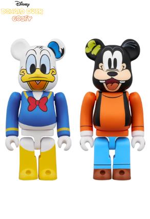 BE@RBRICK DONALD DUCK & GOOFY 2PCS SET　ベアブリック